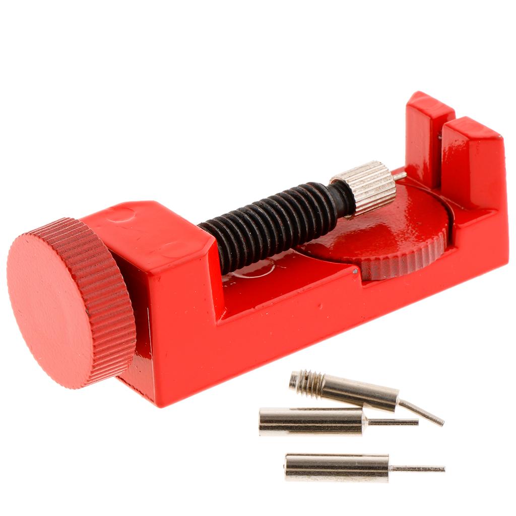 Watch Band Strap Link Remover Replacement Pins Watch Repair Tool Red Tone B8