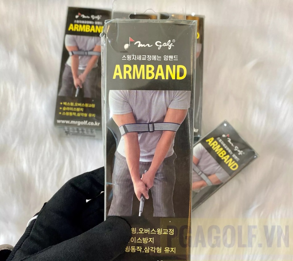 Dụng cụ hỗ trợ tập golf - Armband - Dây đai đeo tay bằng cao su tập golf