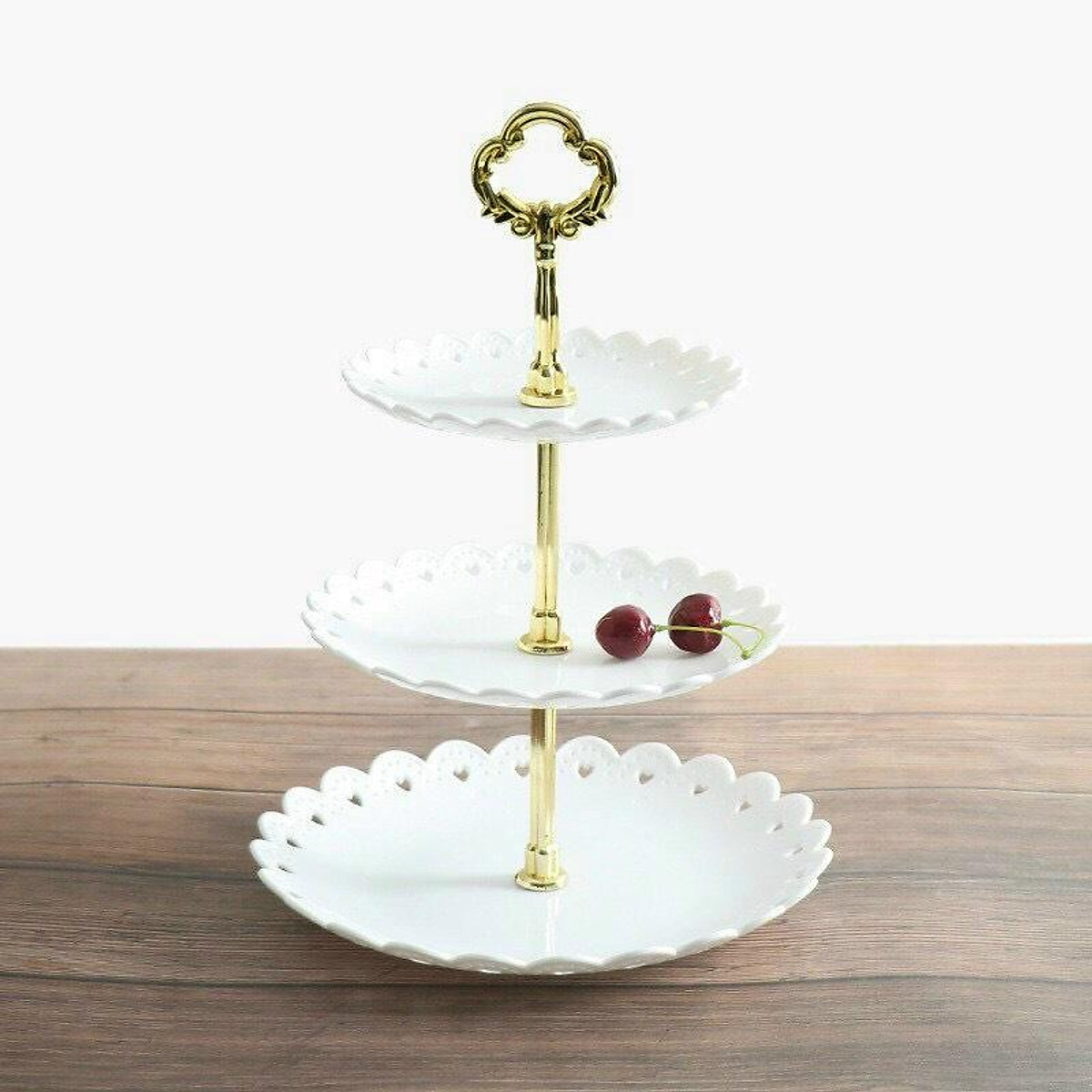 Khay Đựng Bánh Kẹo, Hoa Quả 3 Tầng Hình Tròn - Vuông Sang Trọng- Khay Chưng Tết - Hàng Loại 1 - Chính Hãng MINIIN