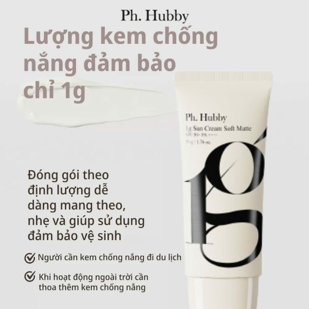 Kem chống nắng Ph Hubby 1g Sun Cream Soft Matte 50g SPF50++ PA++++