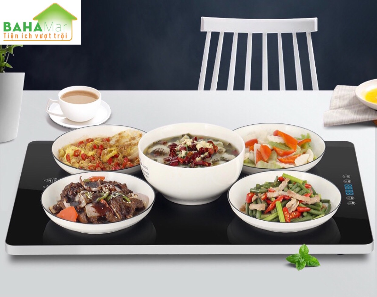 MÂM ĐIỆN THÔNG MINH CÁCH NHIỆT LÀM NÓNG GIỮ ẤM THỨC ĂN BAHAMAR cho bữa ăn hoàn hảo đảm bảo chất lượng ngon lành đến cuối bữa