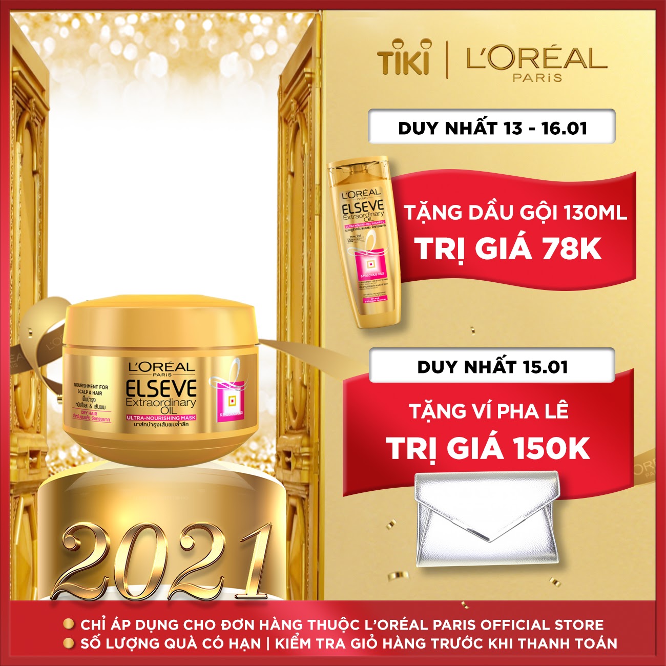 Kem Ủ L'Oreal Paris Chiết Xuất Tinh Dầu Hoa 200ml