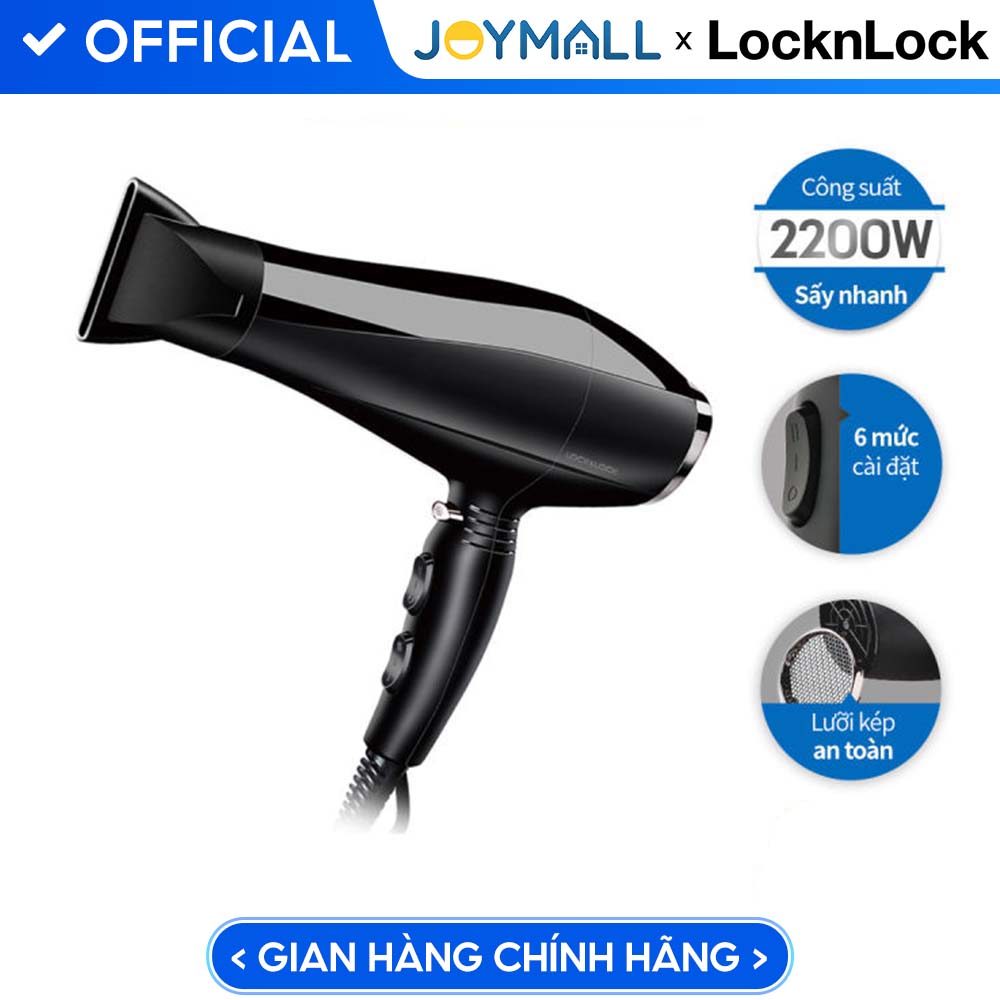 Máy Sấy Tóc Locknlock - Đen Ena146Blk 2000 - 2300W - Hàng Chính Hãng