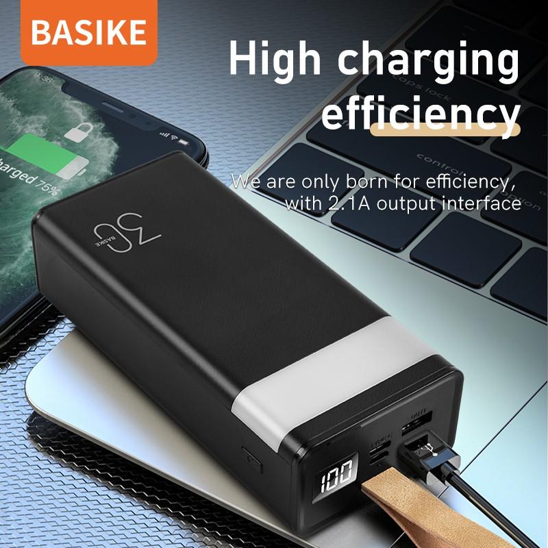 Sạc Dự Phòng 20000mAh 30000mAh BASIKE Màn hình kỹ thuật số LED có ánh sáng-Hàng chính hãng