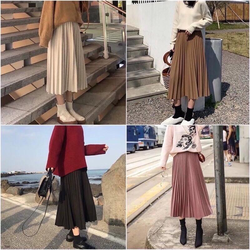 G36. 1913/808. CHÂN VÁY XẾP LY XÒE DÀI