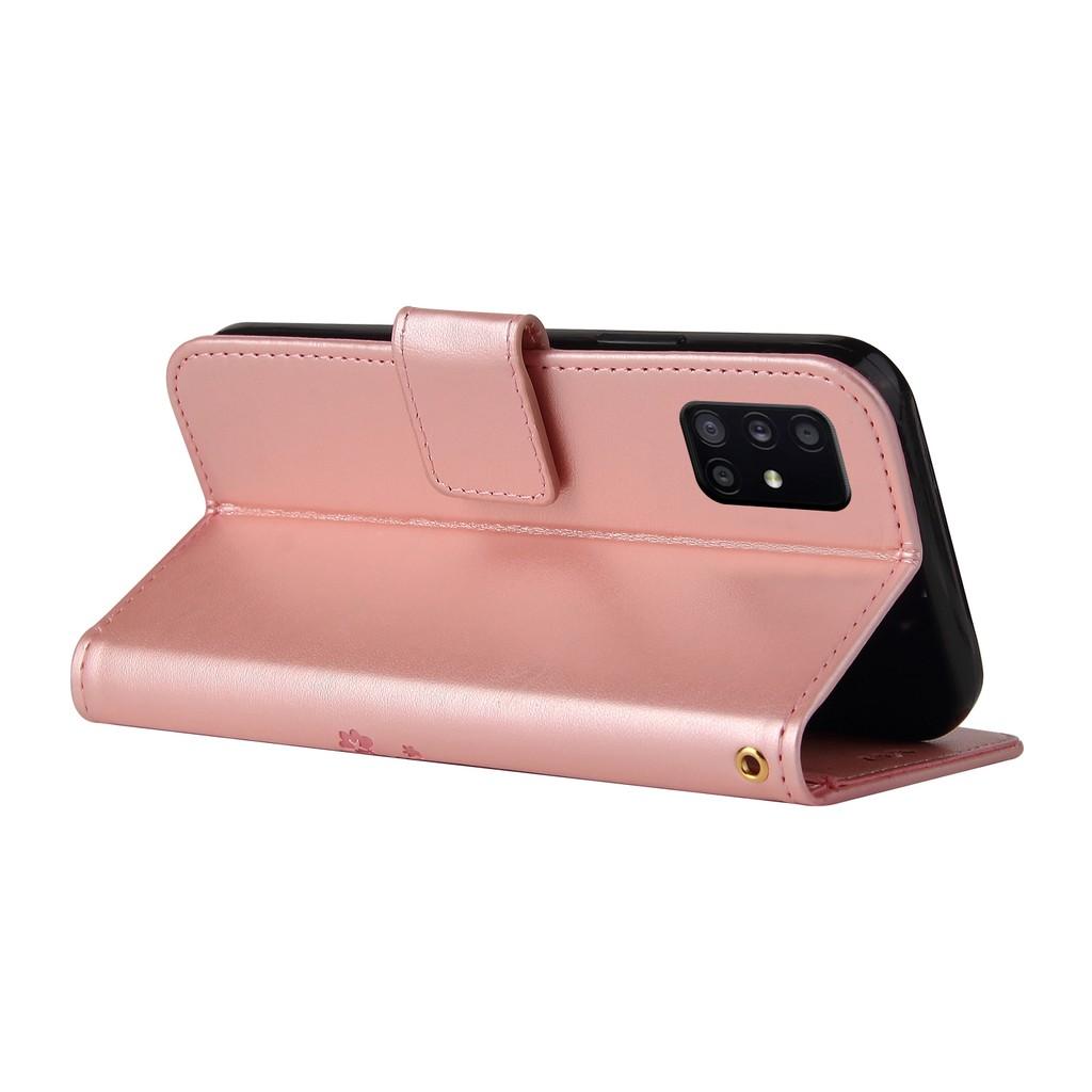 Ốp lưng điện thoại dạng ví da lật có ngăn đựng thẻ cho Samsung Galaxy Note10 Lite A21S A71 A51 A41 A21 A31 A11