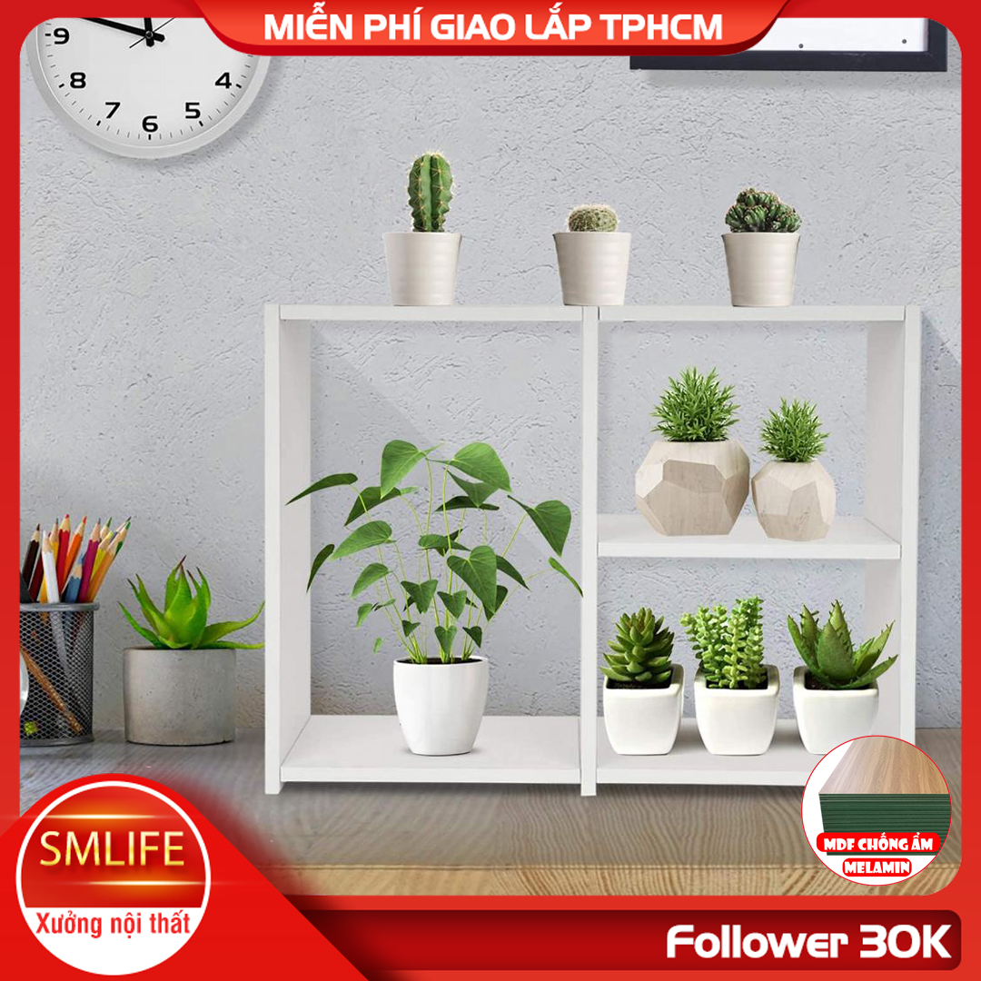 Kệ sách gỗ để bàn kệ sách mini SMLIFE Alicia