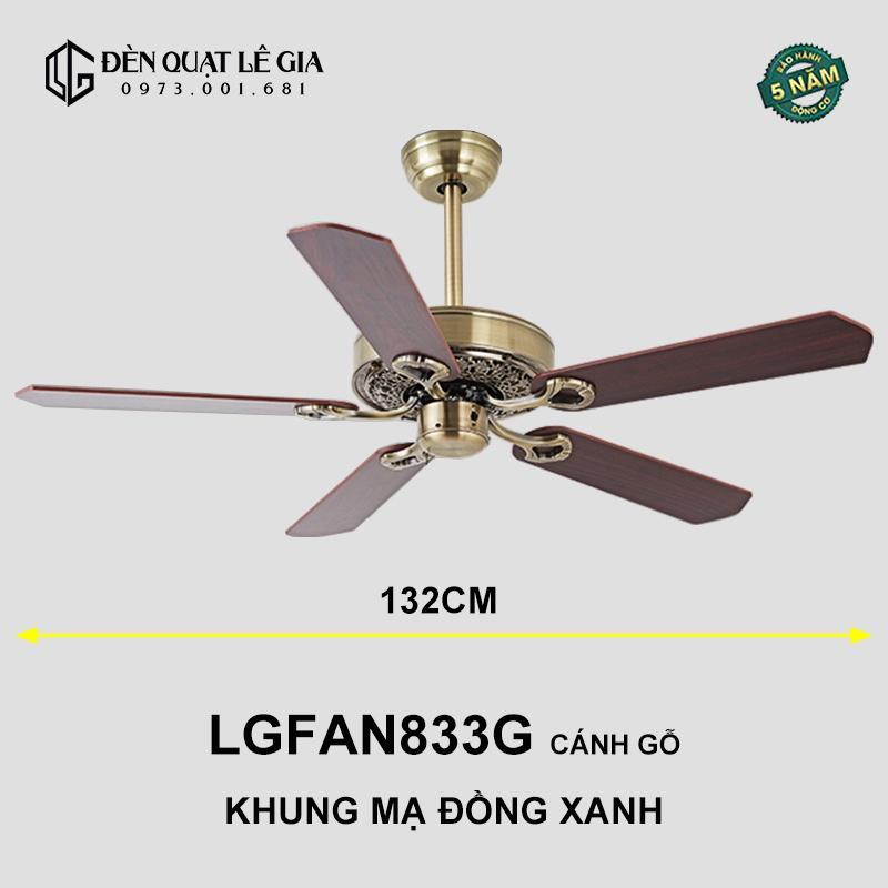 Quạt Trần Tân Cổ Điển LGFAN833G | Quạt Trần Đẹp