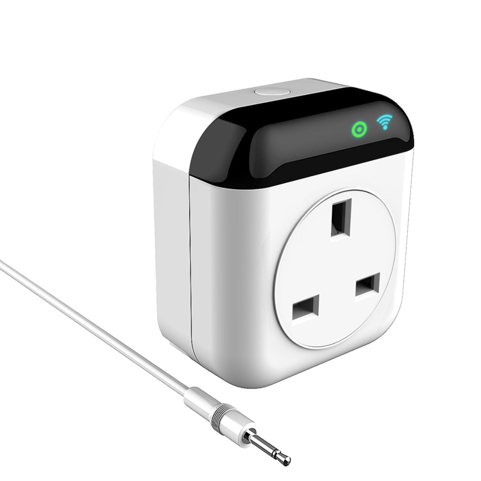 Programmable Smart Wifi Thermostat Plug Outlet Mini Temperature Controller 10A Plug-in Socket APP Control Voice Control Schedule Timer Electric Switch for Heating Cooling Appliances