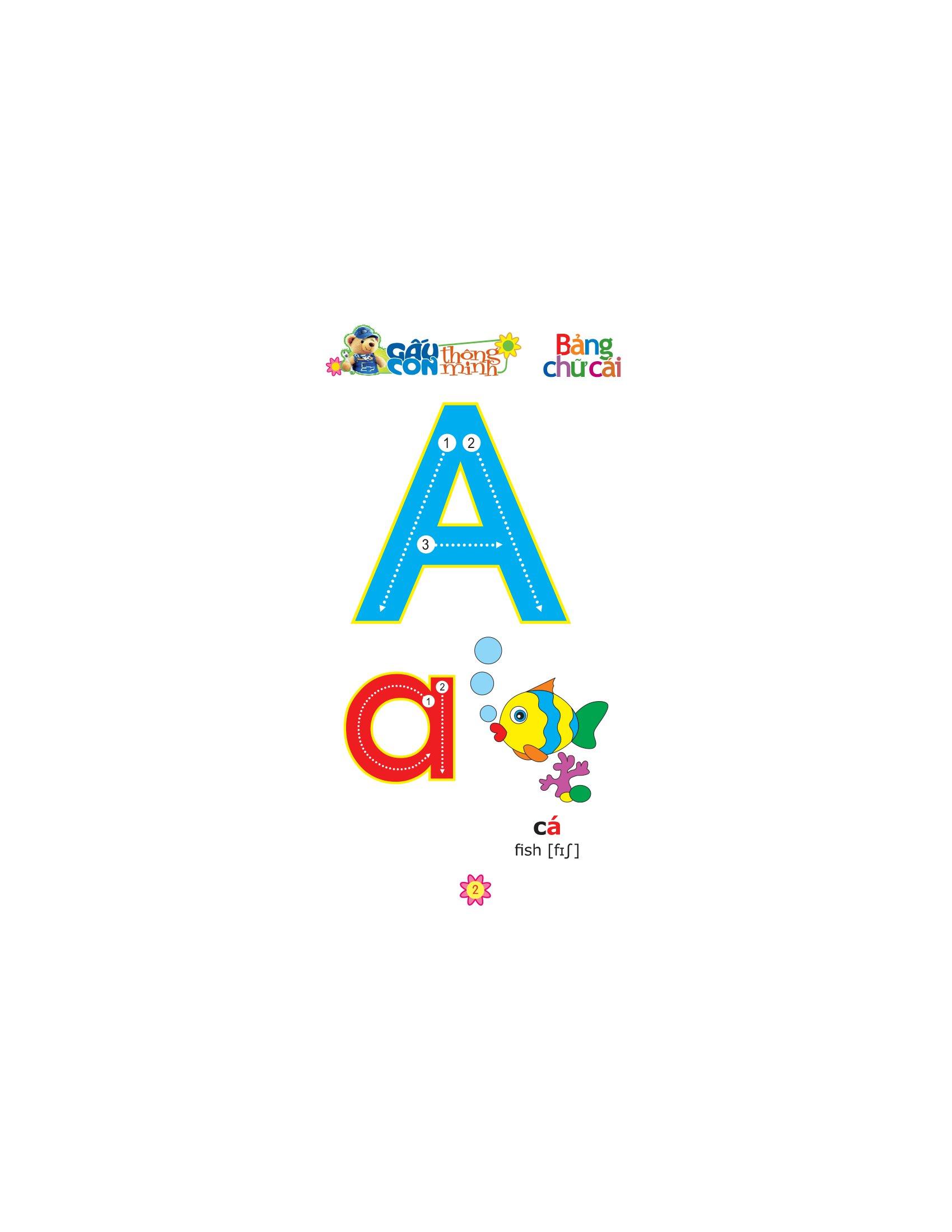 Gấu Con Thông Minh - Bảng Chữ Cái (Dành Cho Trẻ Mầm Non) (Tái Bản 2023)