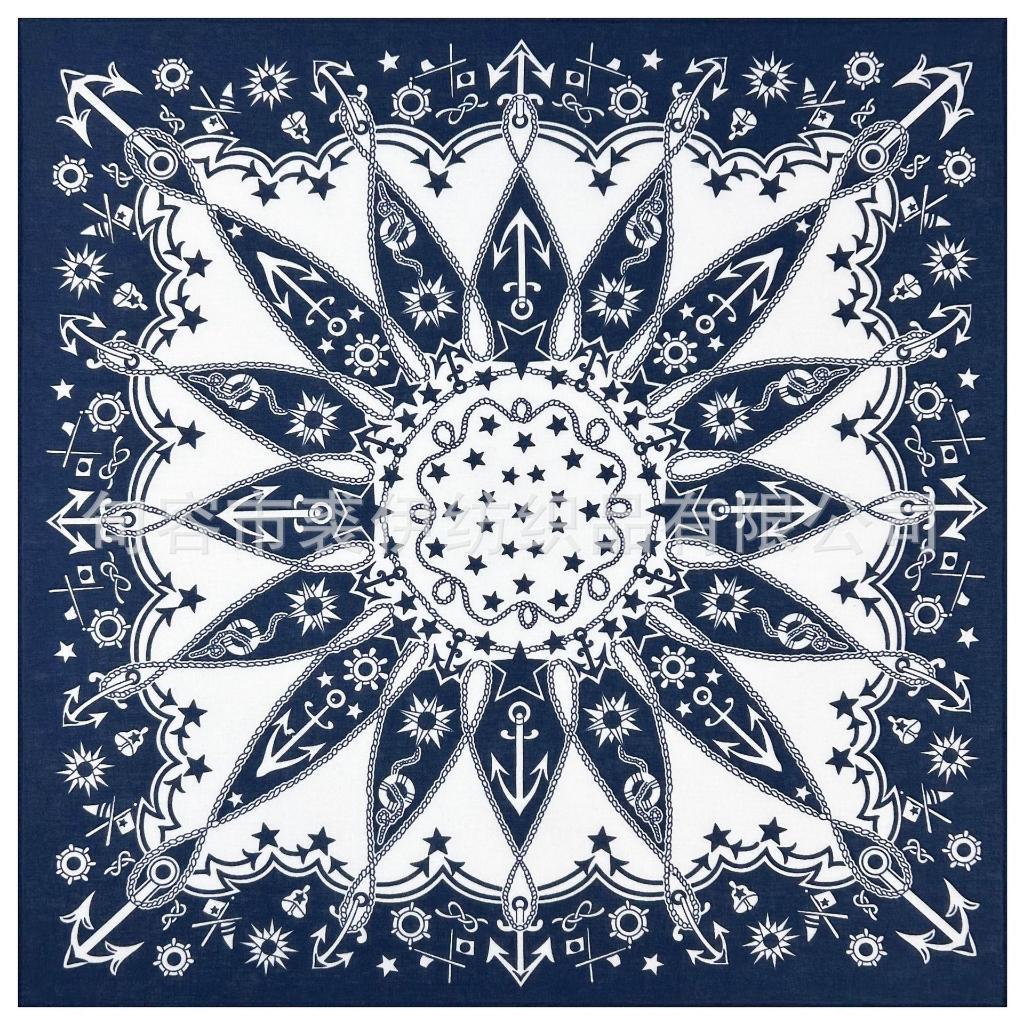 Khăn bandana họa tiết độc đáo - Khăn vuông cotton 100% 55x55cm