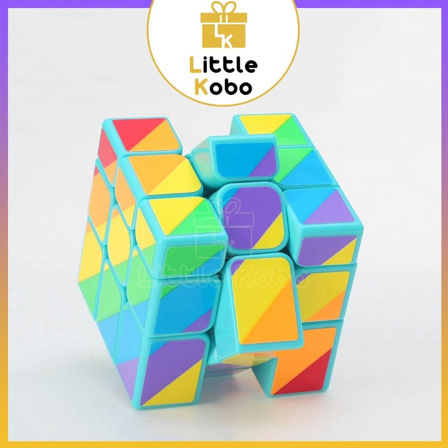 Rubik 3x3 Six-Color Mirror Cube Rubic Biến Thể 3 Tầng Cầu Vồng Đồ Chơi Thông Minh