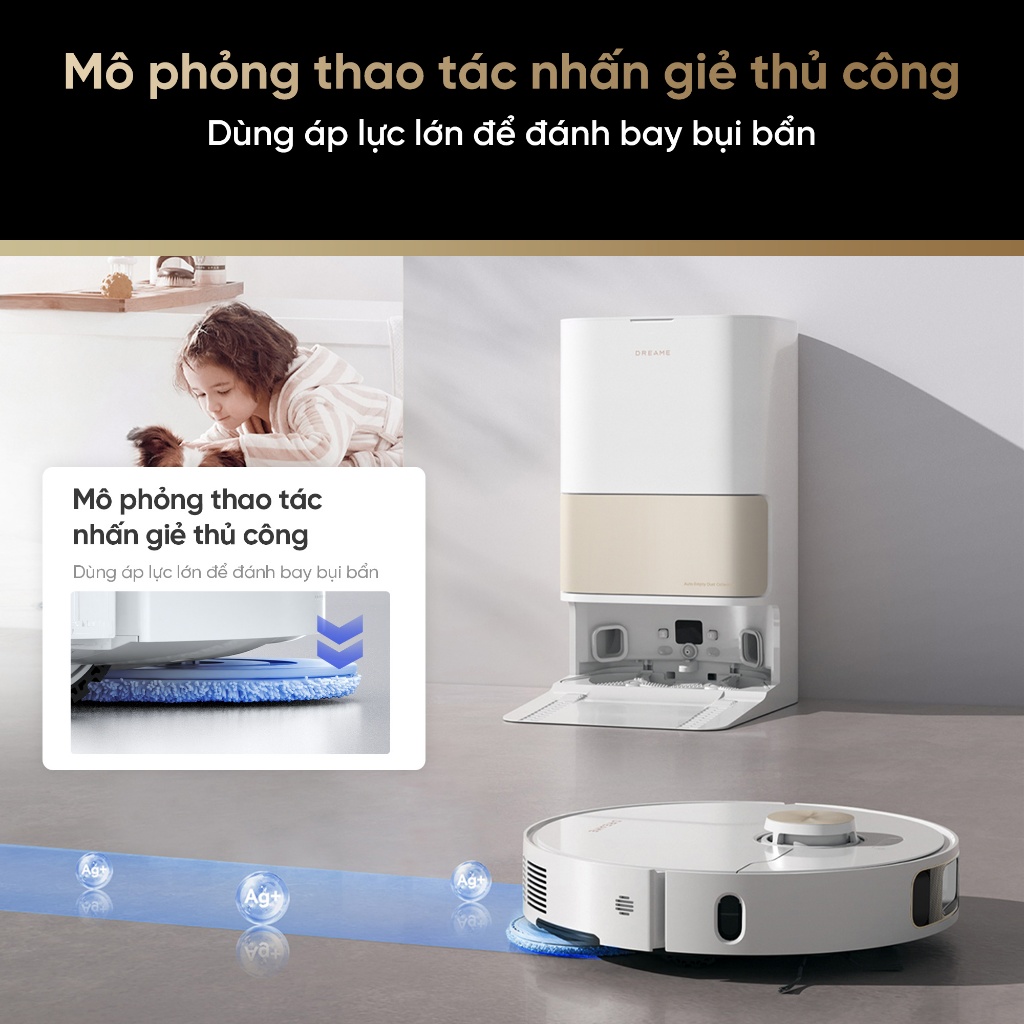 Robot Hút Bụi Lau Nhà Dreame L10s Pro Ultra Heat - Camera AI Siêu Thông Minh Tự Động Giặt Nước Nóng Sấy Giẻ Tự Gom Rác Lực Hút 7000 Pa - Hàng Chính Hãng