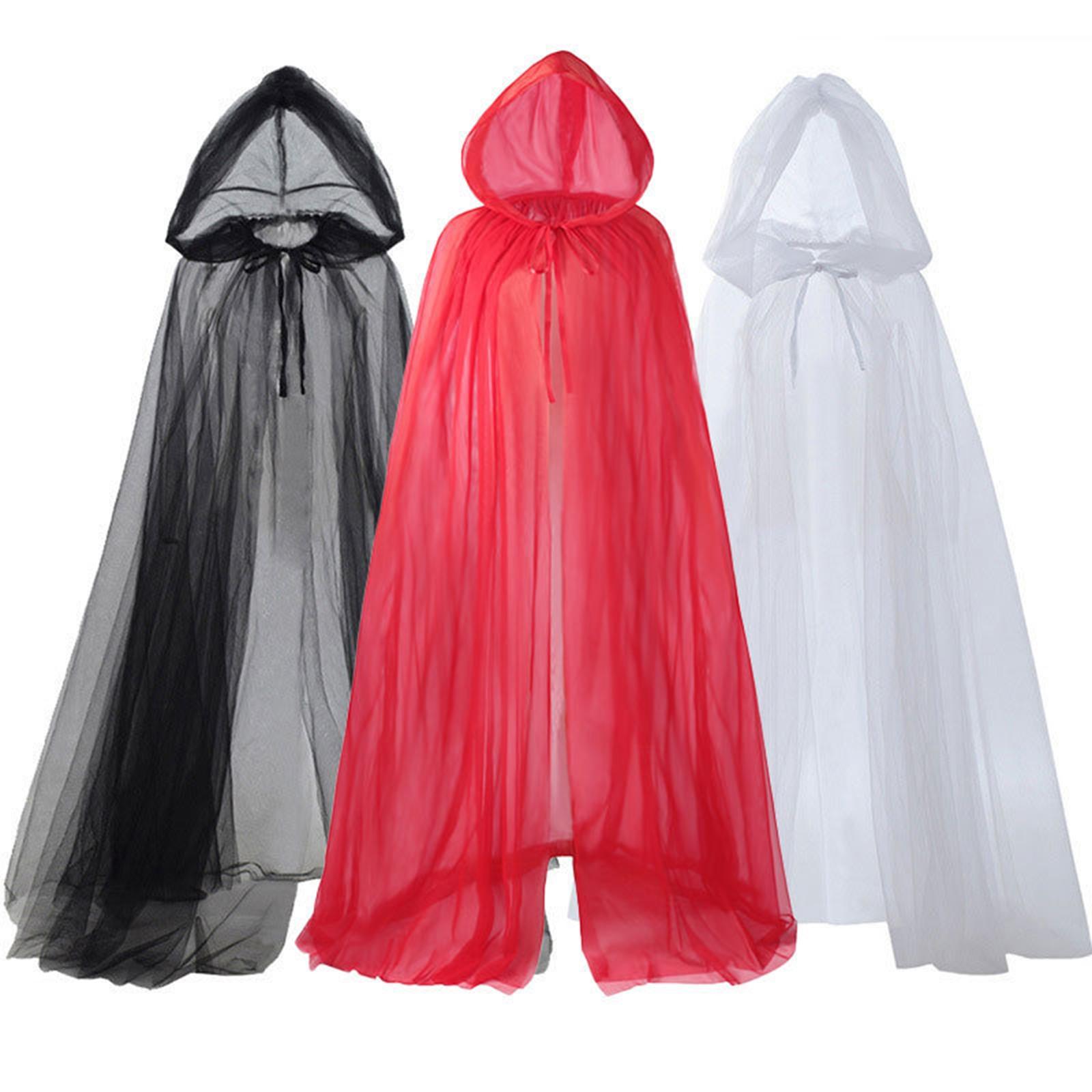 Witch Cape Halloween Costume Adult Hooded Cape Cloak Role Play Cosplay Cloak