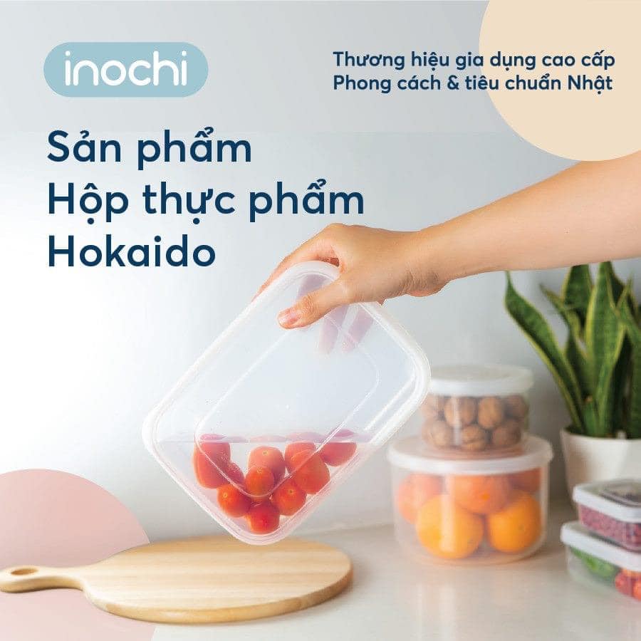 Hình ảnh Bộ 3 hộp đựng thực phẩm chữ nhật Inochi Hokkaido 