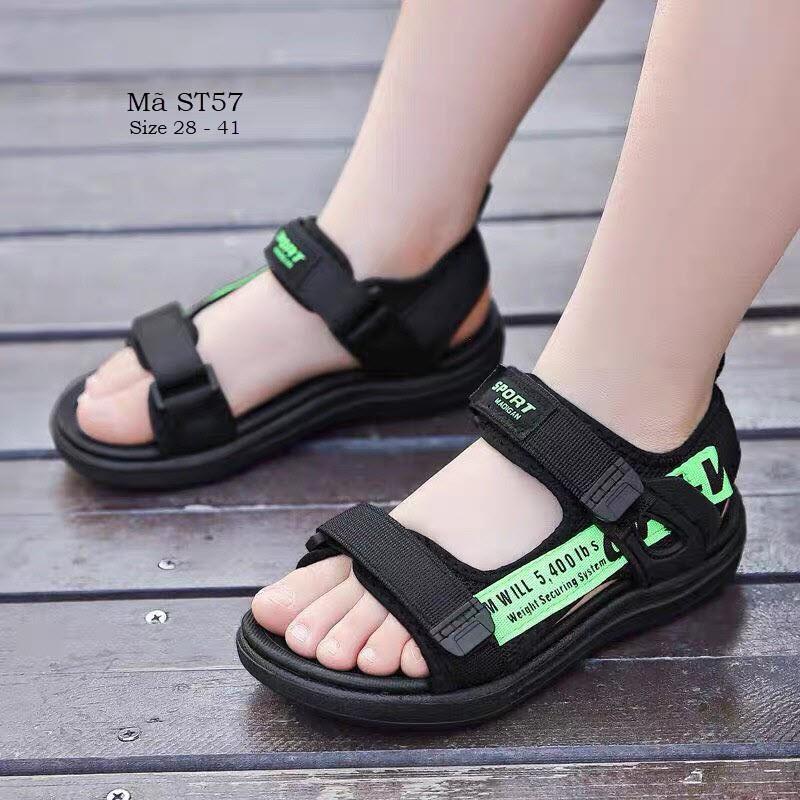 Sandal bé trai SPORT MEDIGEN ST57 quai dán linh hoạt đế matxa êm chống bẹt quai hậu đi học đi biển cho bé 4 - 12tuổi