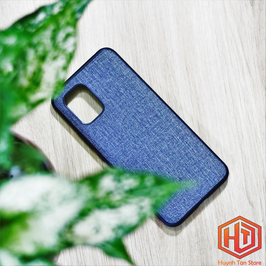 Ốp lưng Mi 10 Lite vân vải Jean chống bám vân tay cực tốt