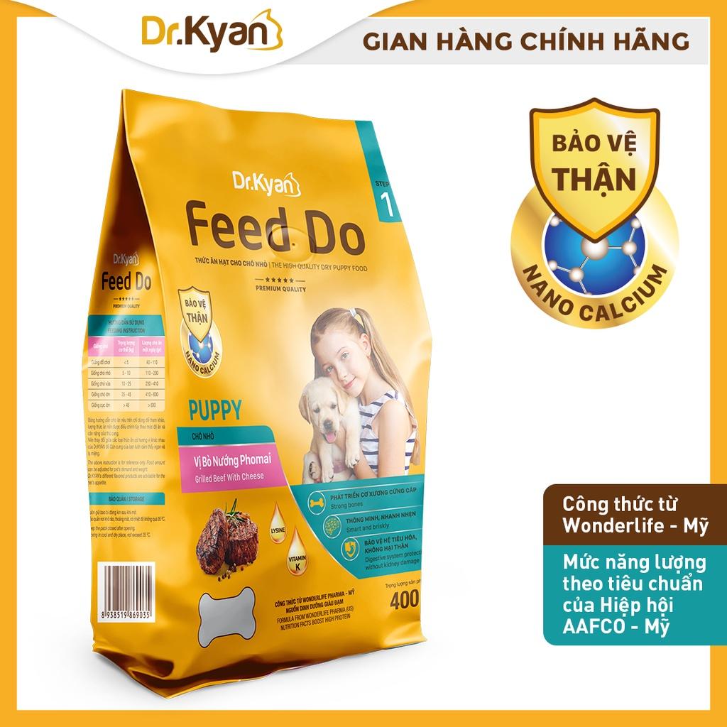 Dr.Kyan - Thức ăn hạt cho chó nhỏ Feed Do - Puppy 400g - Vị bò nướng pho mai