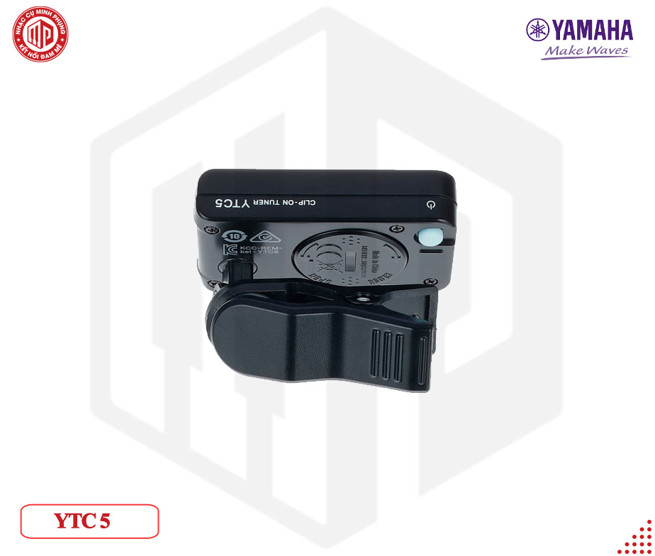 Máy lên dây/ Máy chỉnh dây/ Clip chỉnh âm/ Clip Tuner - Yamaha YTC5 - Dành cho Chromatic, Guitar, Bass, Ukulele - Có kèm pin - Hàng chính hãng
