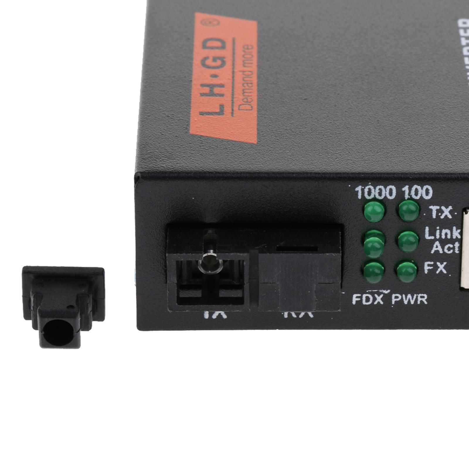 2pcs 1000M External Ethernet Media Converter Single Mode Fiber