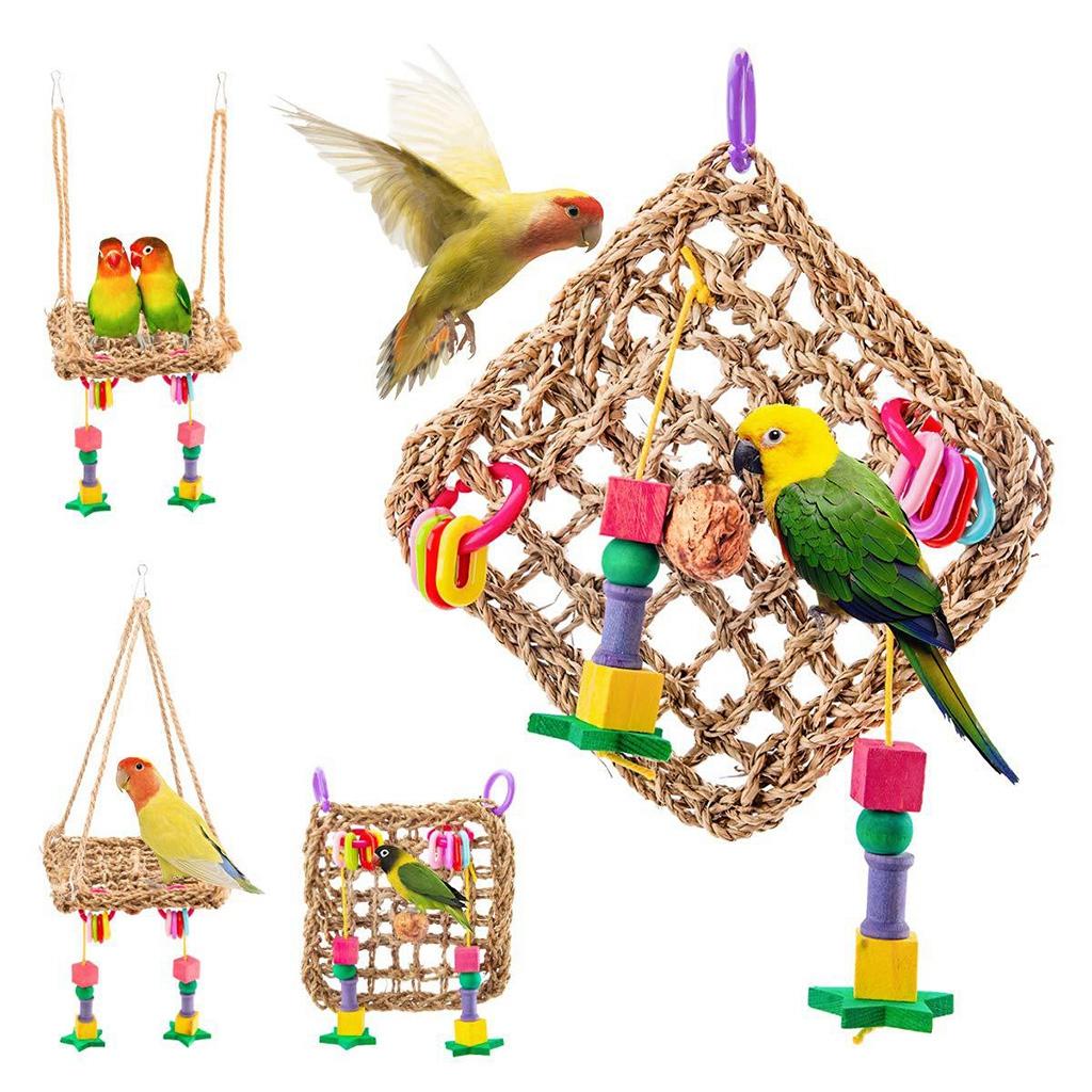 Cage Hanging Bed Hammock Birds Chew Swing Toys for Bird Parrot Pet Budgie