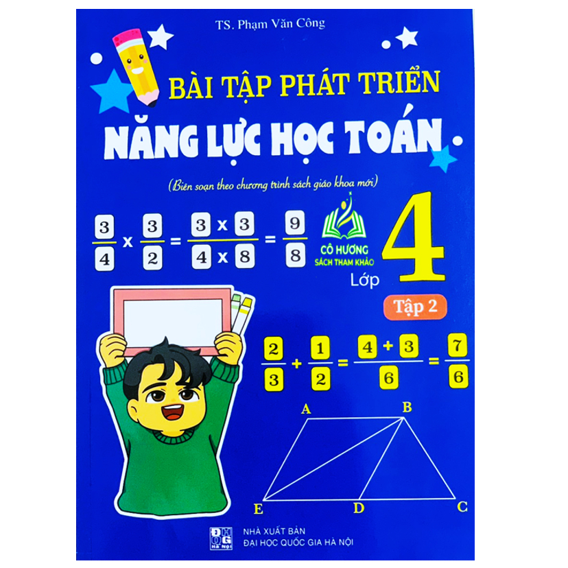Sách - Combo Bài Tập Phát Triển Năng Lực Học Toán 4 Tập 1 + 2