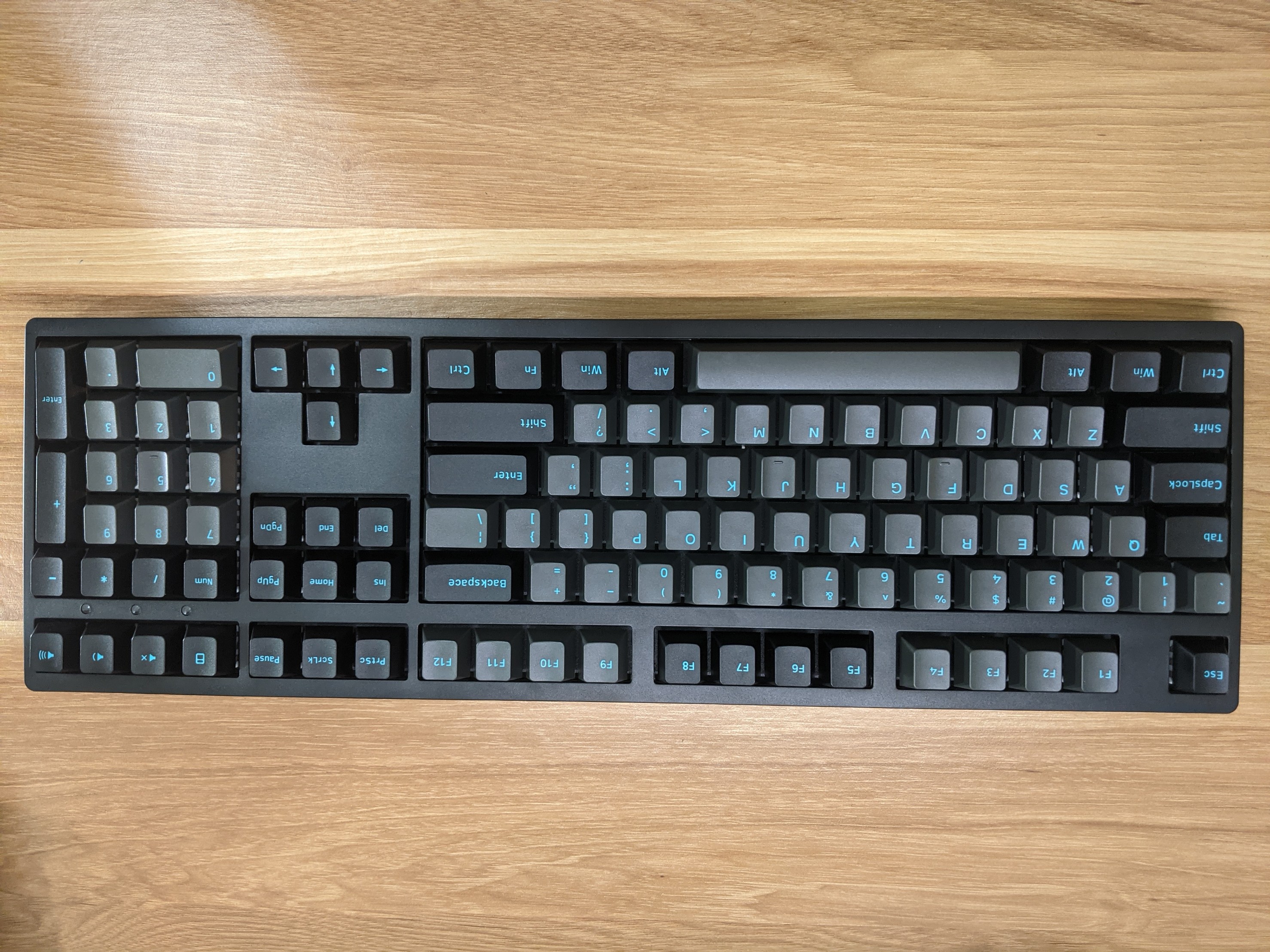Bàn phím cơ có dây AKKO 3108 Plus Black & Cyan _Mới, hàng chính hãng