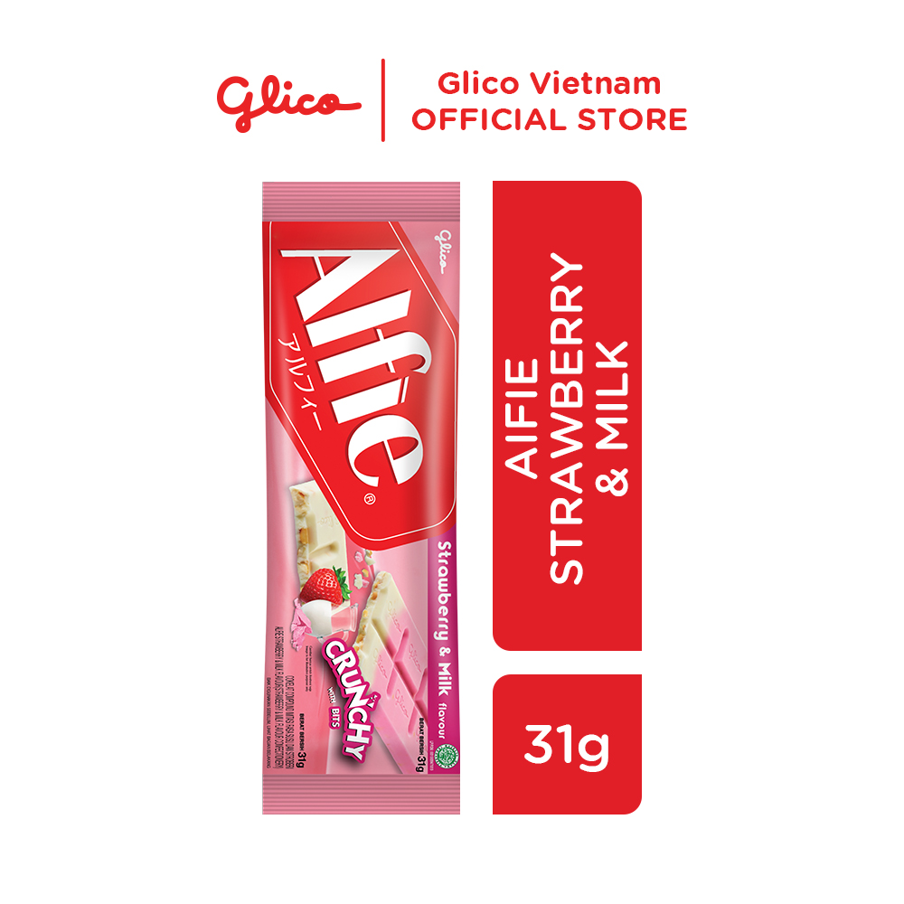 Combo 5 thanh cocola Glico Alfie Mix vị (3 Chocolate -1 Strawberry -1 Peanut)