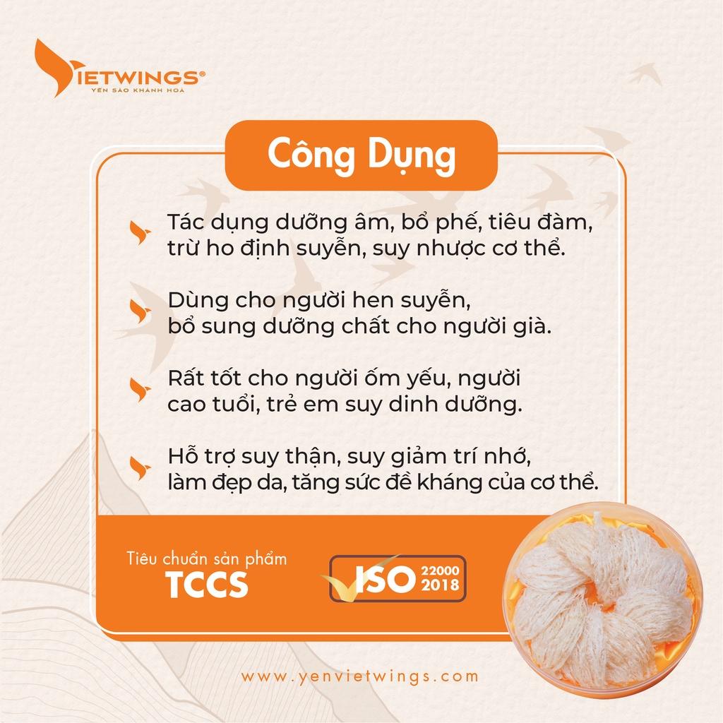 Yến sào tinh chế cao cấp Vietwings từ 8g - 10g/tai yến