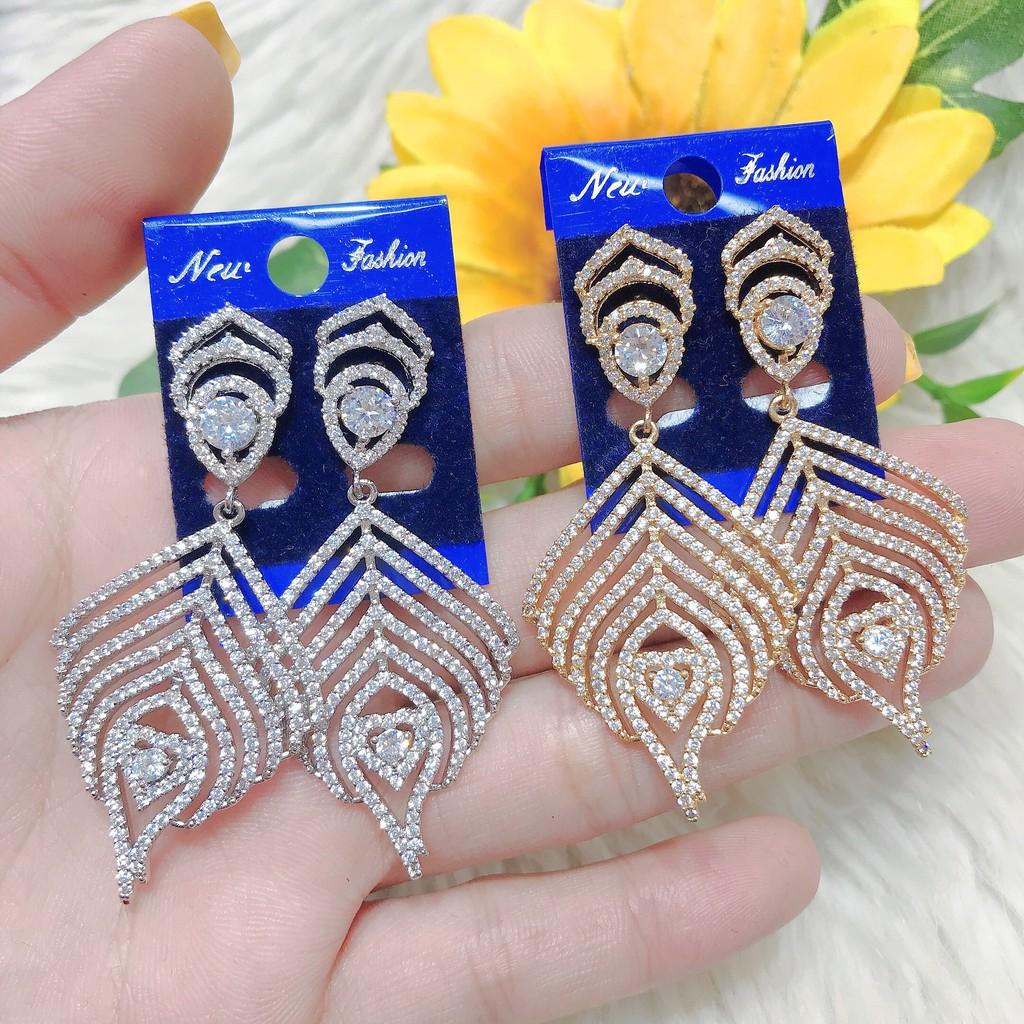 Bông Tai Lông Công Điệu Đà, Style Cổ Điển Sang Trọng