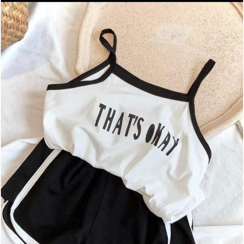 Đồ Bộ Bé Gái 2 Dây Chất Cotton