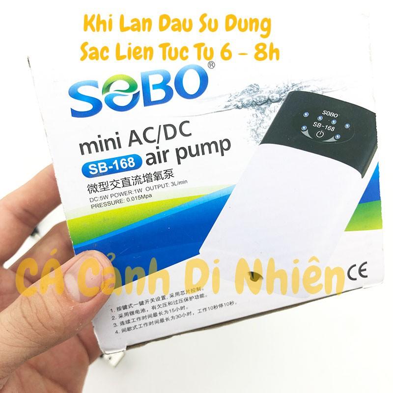 Máy sủi oxy TÍCH ĐIỆN 1 vòi SOBO SB-168 SB168 cho hồ cá