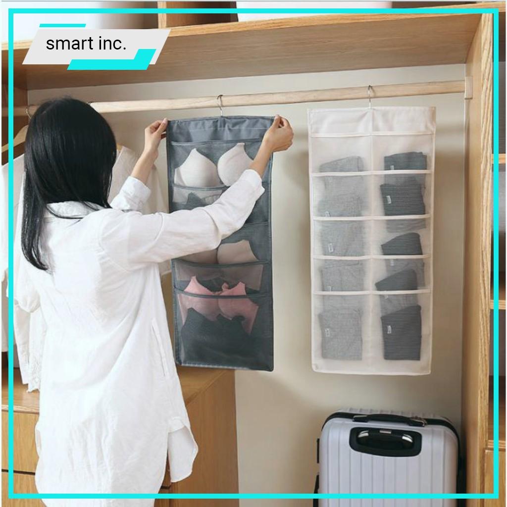Túi Treo Đựng Đồ Lót Quần Áo Tất 2 Mặt Nhiều Ngăn Tiện Lợi