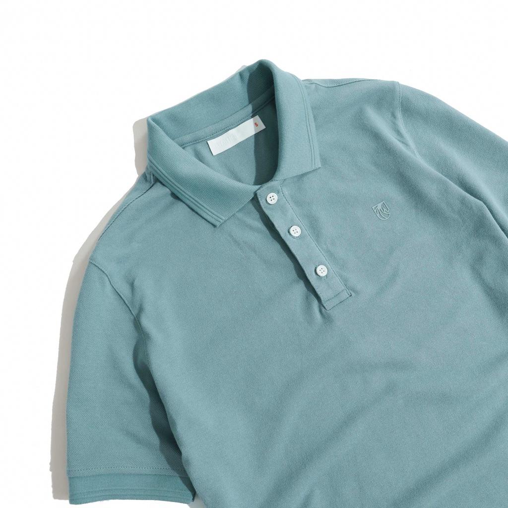 Áo Thun Polo Nam Cổ Bẻ Xanh Cyan BY COTTON Cyan Basic Polo