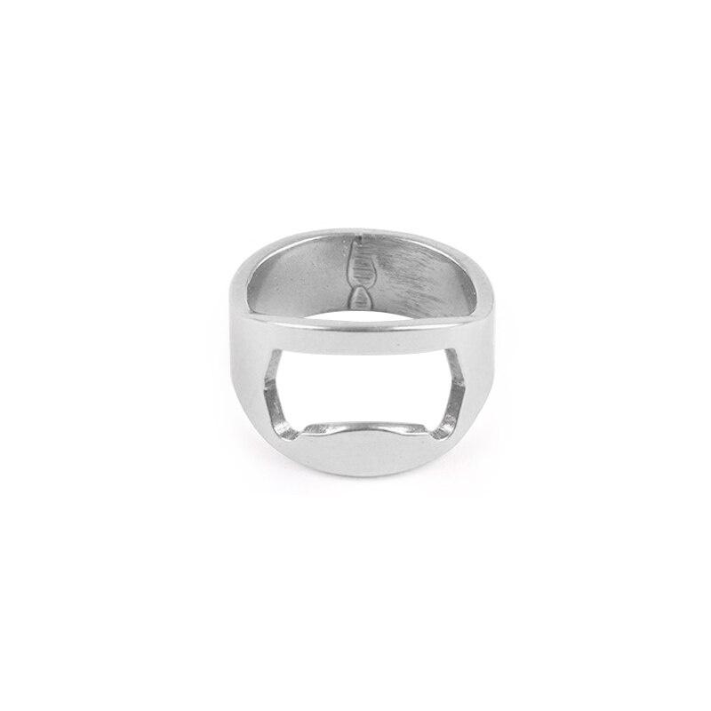 1pc Đồ mở nắp chai bia cầm tay hình nhẫn bằng thép không gỉ nhiều màu sắc - Đồ dùng nhà bếp, quầy bar.