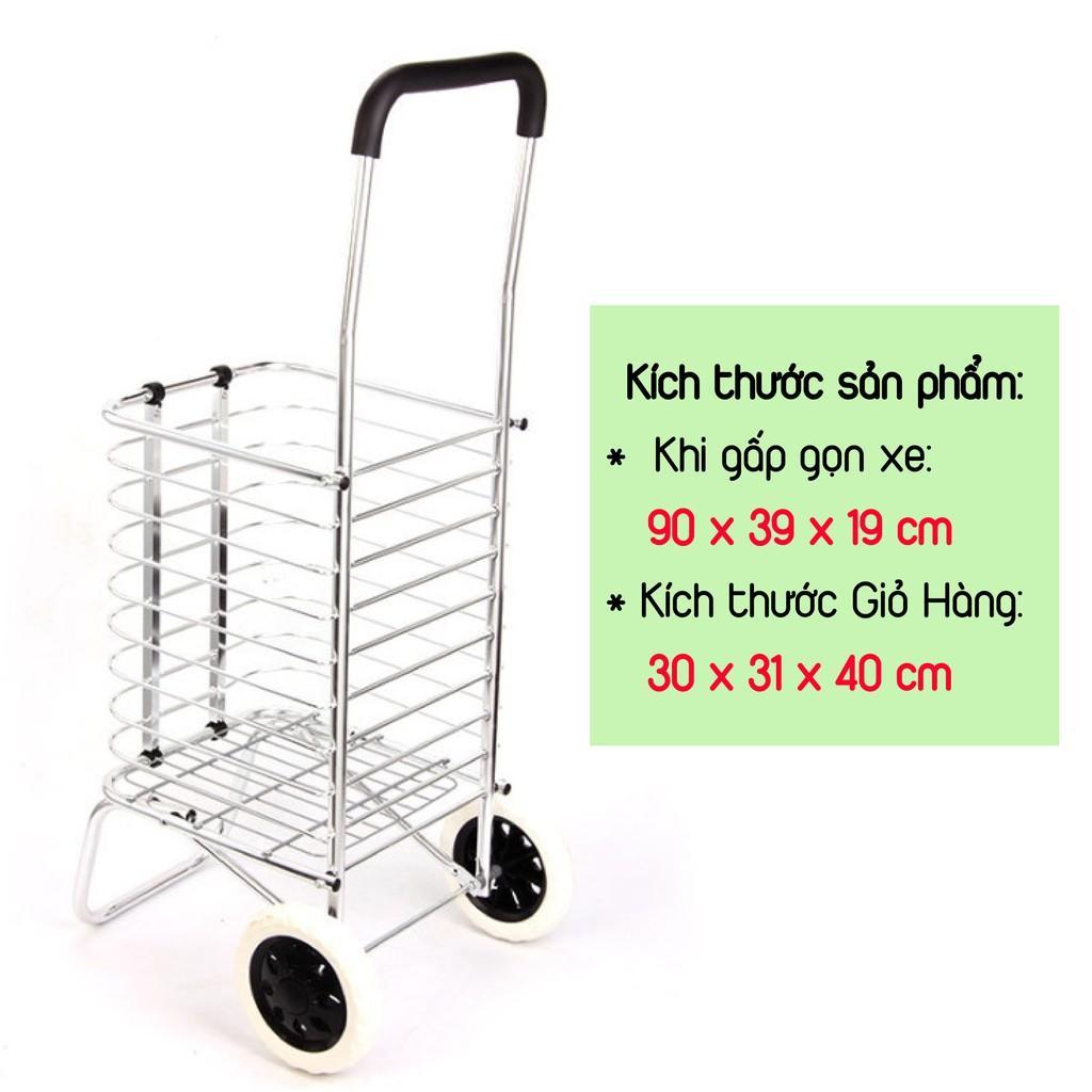 Xe Đi Siêu Thị, Đi Chợ Có Giỏ Hàng Siêu đẹp cho các bà, các mẹ đi chợ - XDC01