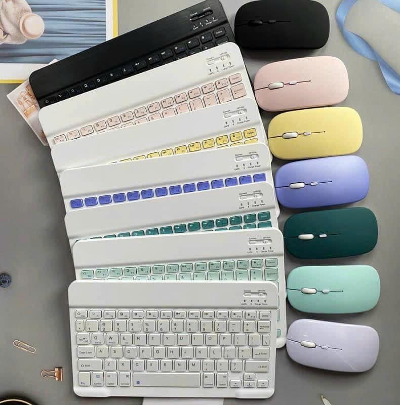 Bàn phím bluetooth không dây mini 10 inch/ chuột không dây