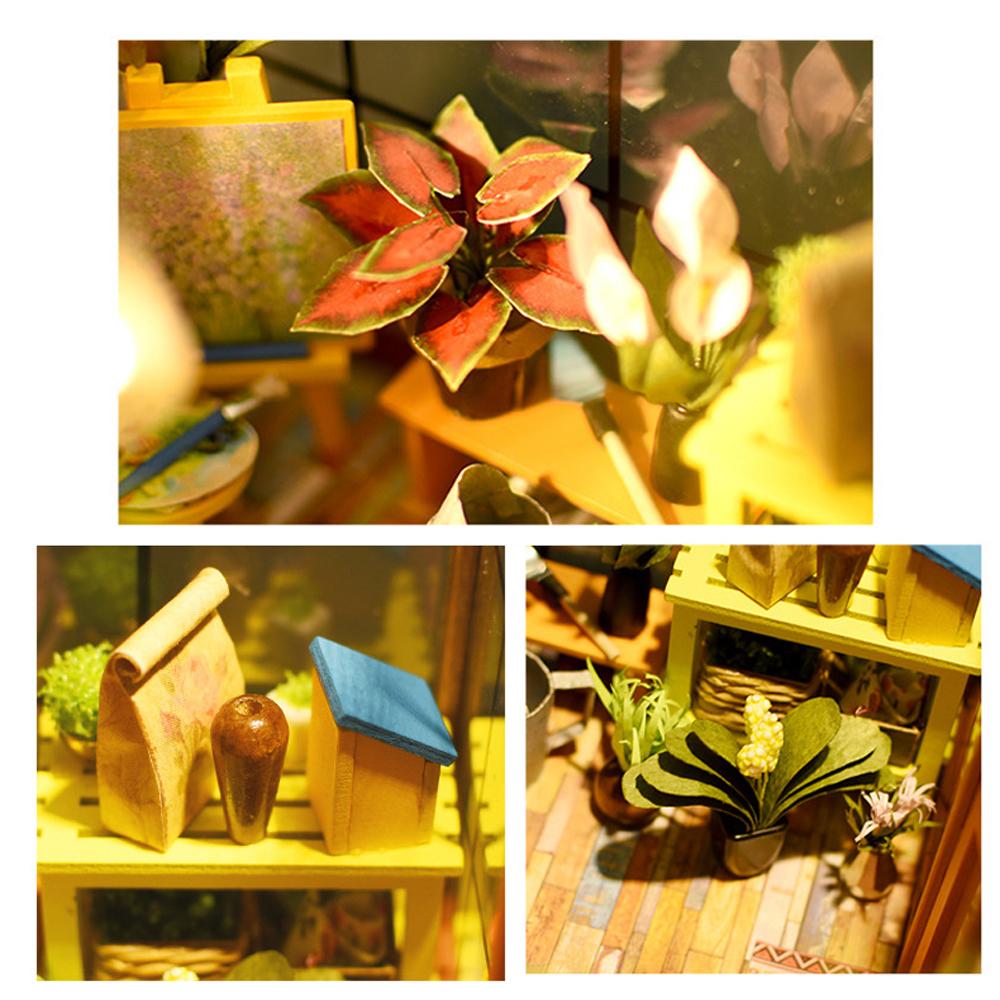 DIY Dollhouse Wooden Room Assemble Kit Home Decoration Miniature House Model Self-installed Simulation Dollhouse