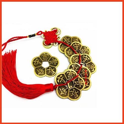 Dây Ngũ Phúc Hoa Mai Bằng Đồng Chiêu Tài Lộc