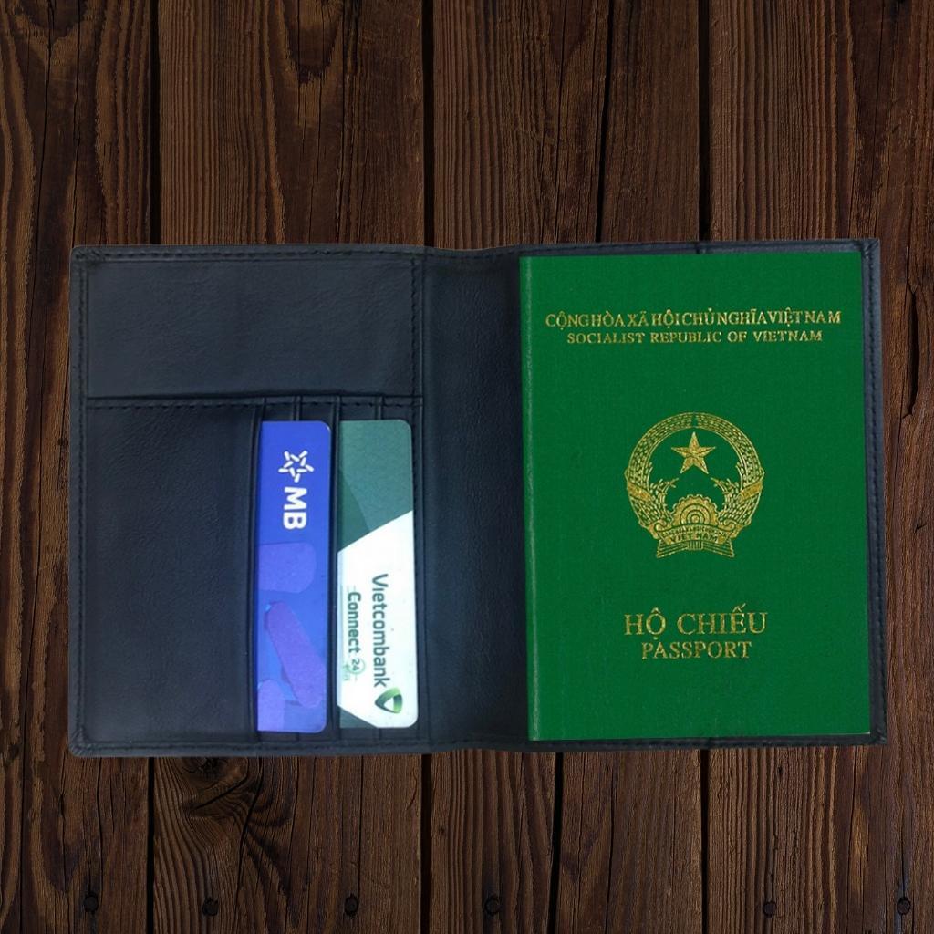 Ví đựng hộ chiếu Passport giấy tờ xe, thẻ thời trang chất liệu da bò cao cấp 40596