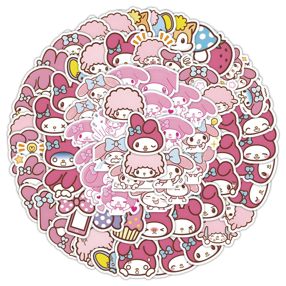 Sticker SANRIO MYMELODY trang trí mũ bảo hiểm,guitar,ukulele,điện thoại,sổ tay,laptop-mẫu S135