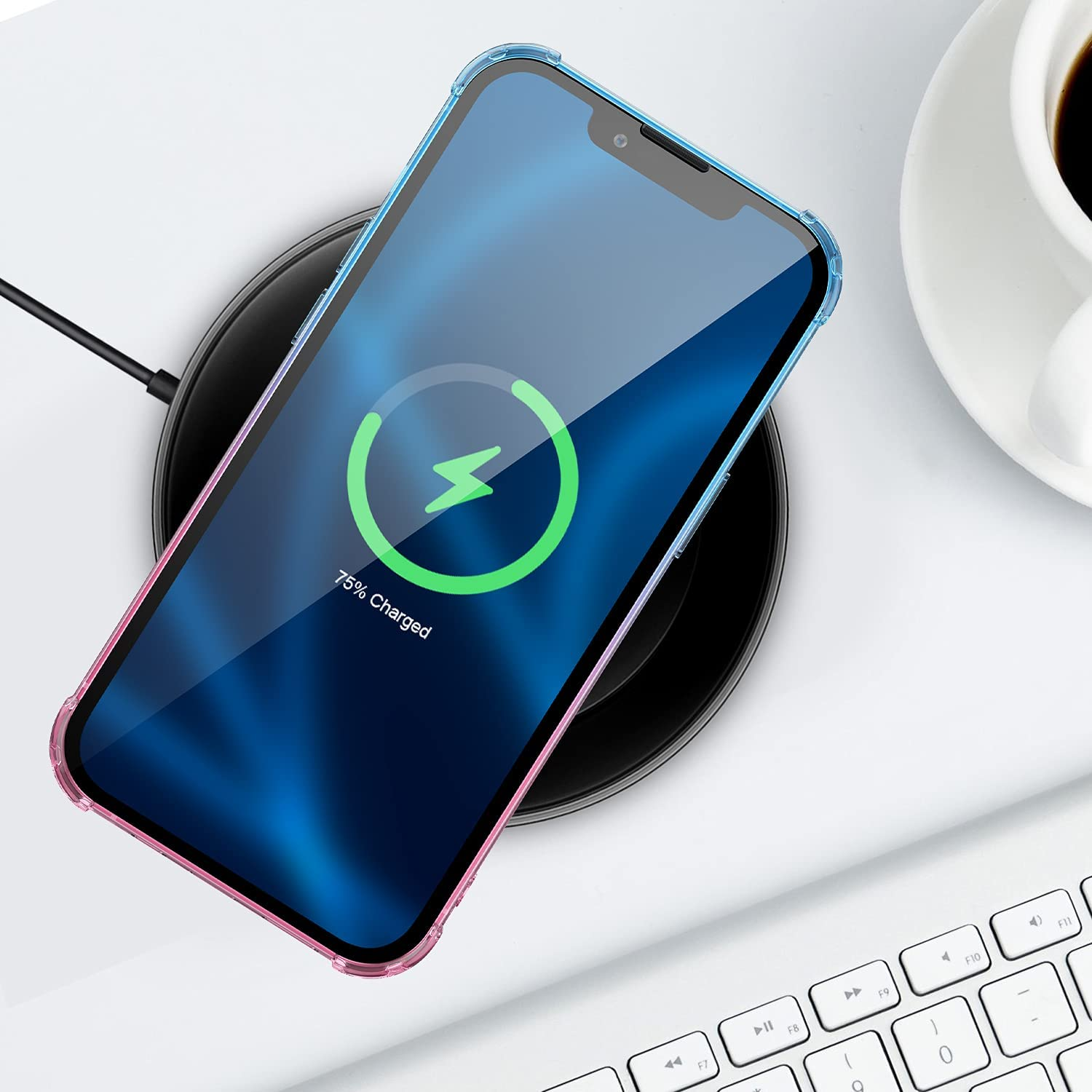 Ốp lưng chống sốc cho iPhone 13 / 13 Pro / 13 Pro Max / 14 / 14 Plus / 14 Pro / 14 Pro Max hiệu Likgus Gradient Clear - Thiết kế thời trang, chống chịu mọi va đập, gờ bảo vệ camera - Hàng nhập khẩu