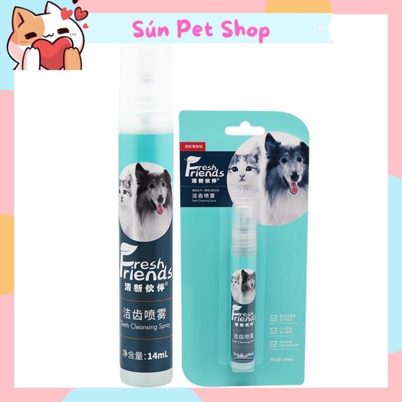 Xịt thơm miệng cho chó mèo Fresh Friends 14ml