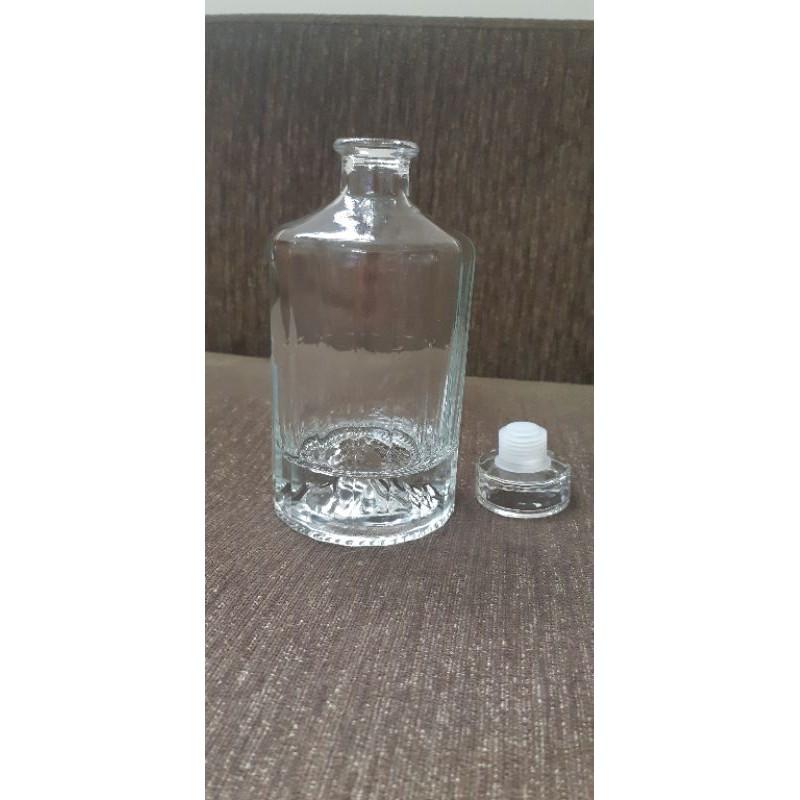 Bình Rượu Thủy Tinh Cao Cấp 500ml. Mẫu Trụ Tròn Đế Dầy