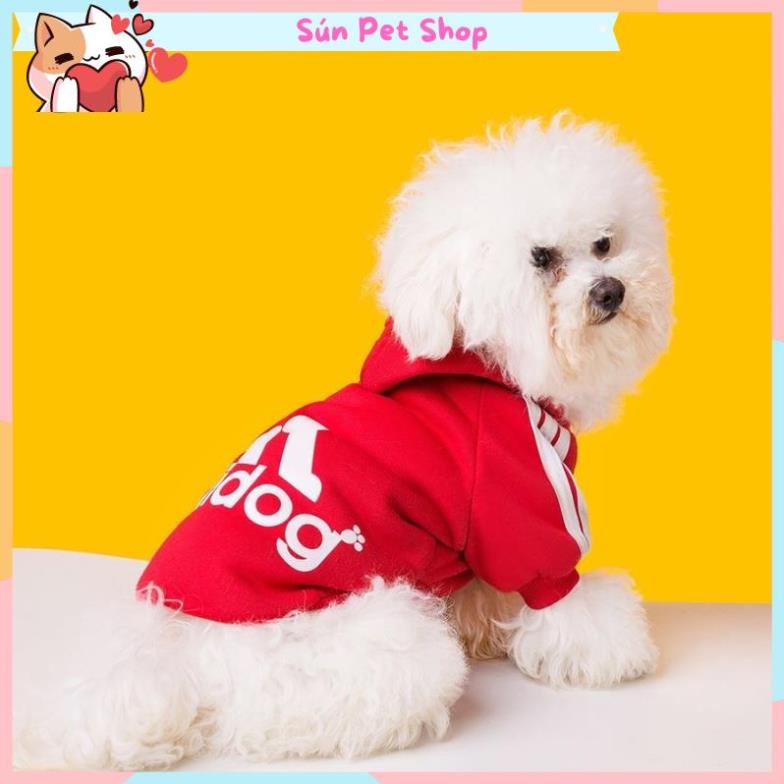 Áo nỉ Hoodie Adidog cho thú cưng, áo mùa đông cho chó mèo