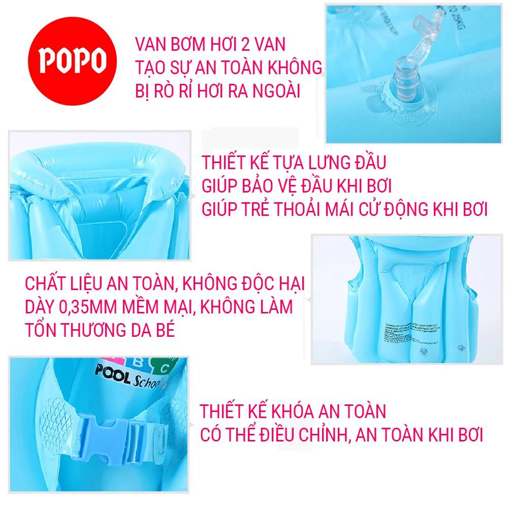 Áo phao bơi trẻ em có khóa bấm điều chỉnh cao cấp, chất liệu an toàn dày dặn cao cấp cho bé SPORTY