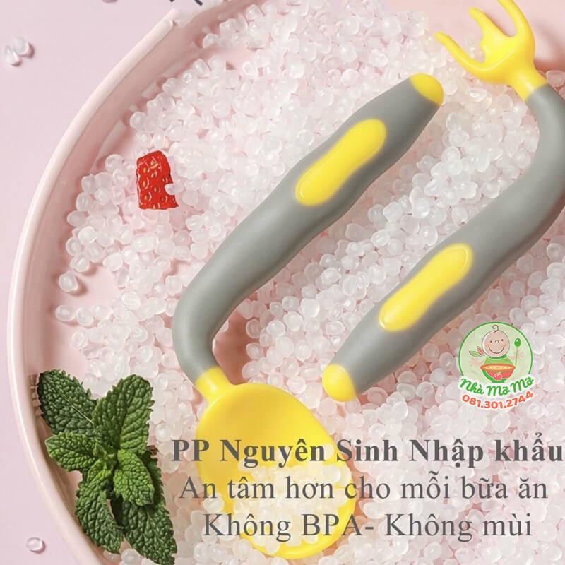 Set Thìa Muỗng Nĩa Cong Cho Bé Tập Xúc