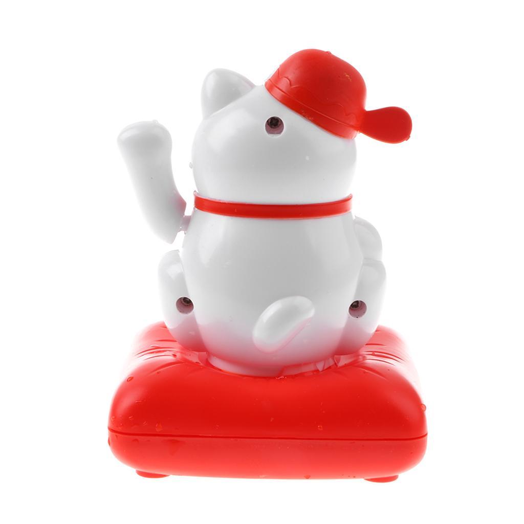Kids Solar Powered Waving Hands Fortune Cat Kitten Animal Swinging Figure Toy Car Home Ornament Decor Kids Xmas Gifts Gag Prank Toys #C
