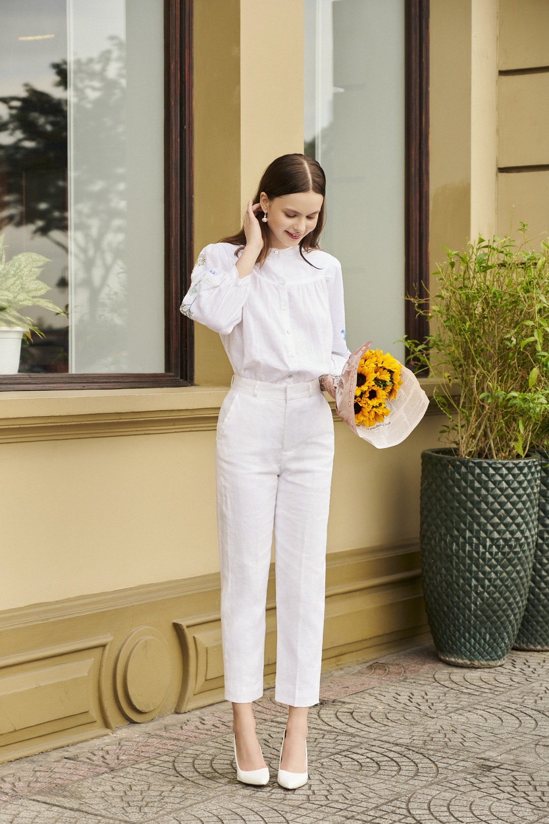 Quần Ống Đứng Linen Mơ PAN065 thời trang thiết kế Hity