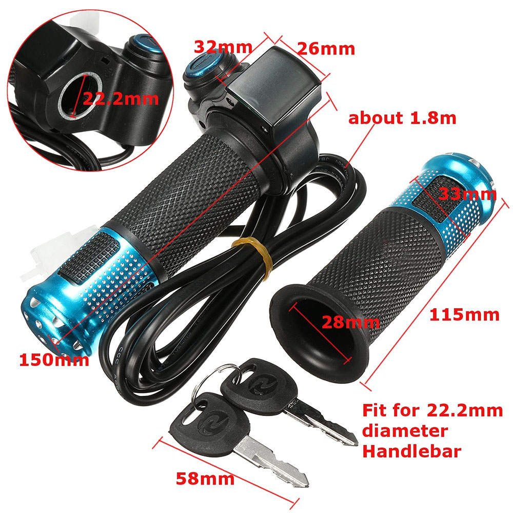 Tay Lái Điện Xe Trượt Scooter Có LED Đồng Hồ Kỹ Thuật Số